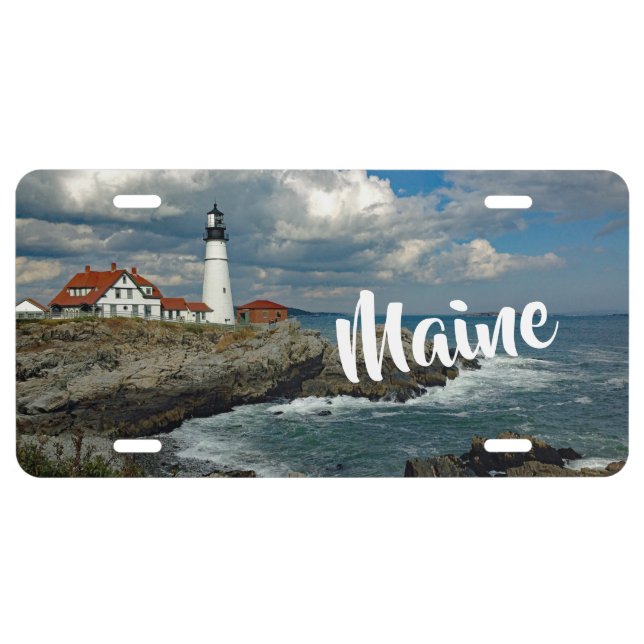 Maine Portland Head Lighthouse Photo License Plate (Front)