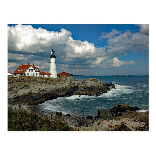 Maine Portland Head Lighthouse Photo Postcard | Zazzle.com