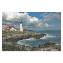 Maine Portland Head Lighthouse Photo Tissue Paper