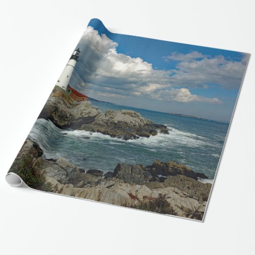 Maine Portland Head Lighthouse Photo Wrapping Paper