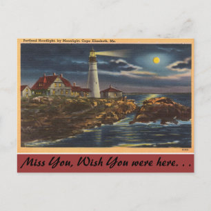 Maine, Portland Headlight, Cape Elisabeth Postcard