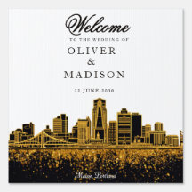 Maine Portland modern Wedding Welcome