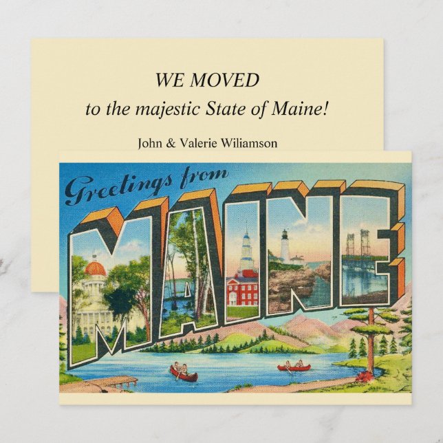 Maine Postcard Moving Announcement (Front/Back)