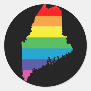 maine pride. classic round sticker