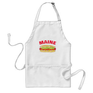 Maine Red Snapper Hotdog Portland ME Food Cookout Adult Apron