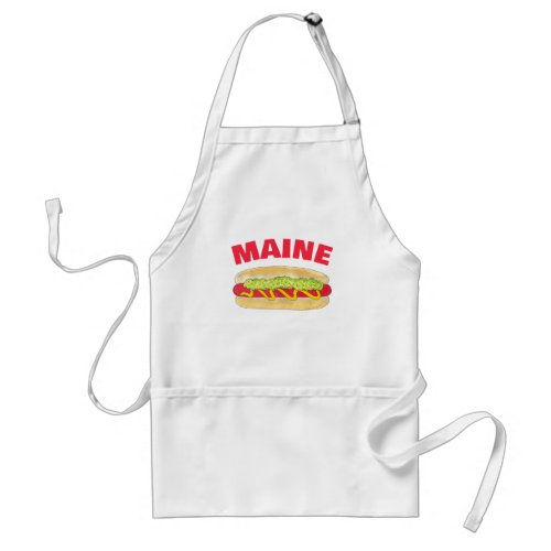 Maine Red Snapper Hotdog Portland ME Food Cookout Adult Apron