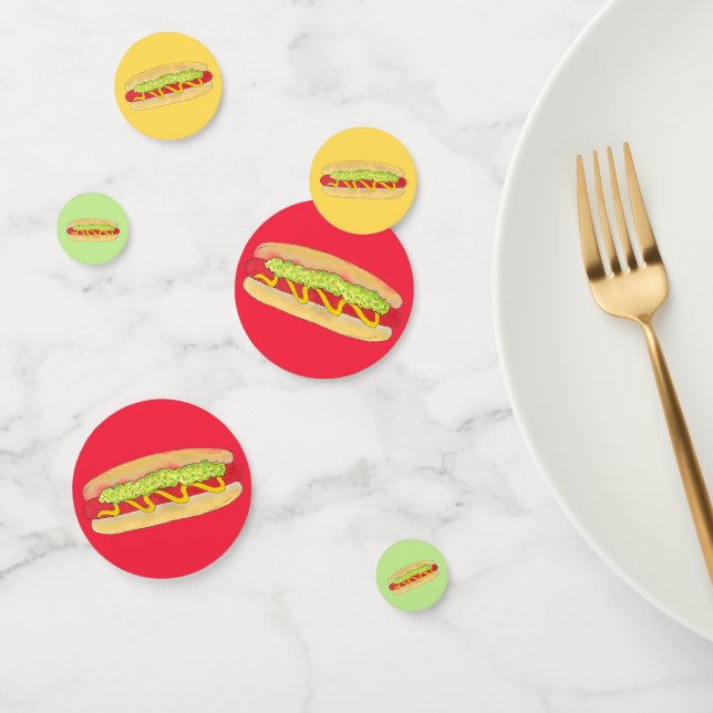 Maine Red Snapper Hotdog Portland ME Food Cookout Confetti (Group)