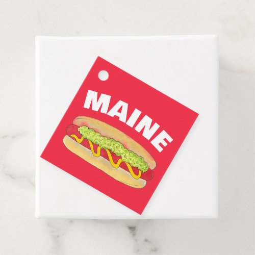 Maine Red Snapper Hotdog Portland ME Food Cookout Favor Tags