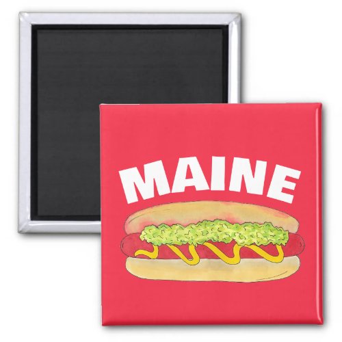 Maine Red Snapper Hotdog Portland ME Food Cookout Magnet