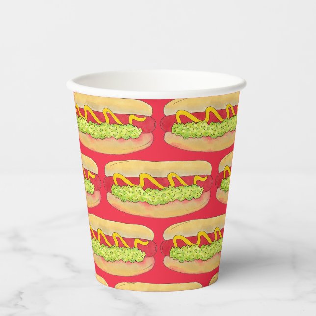Maine Red Snapper Hotdog Portland ME Food Cookout Paper Cups (Front)