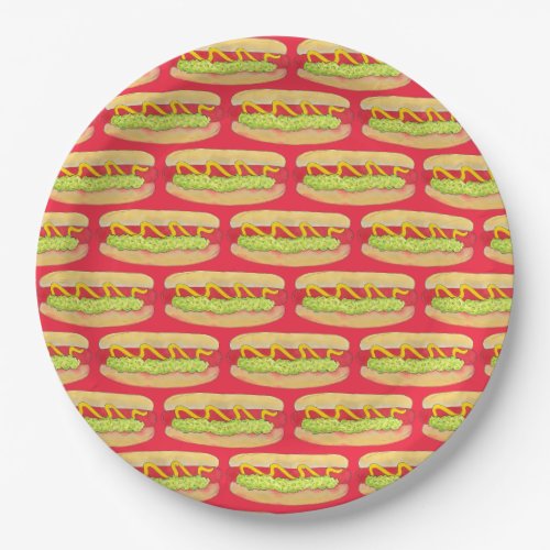 Maine Red Snapper Hotdog Portland ME Food Cookout Paper Plates