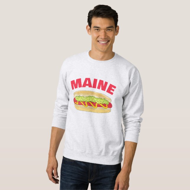 Maine Red Snapper Hotdog Portland ME Food Cookout Sweatshirt (Front Full)