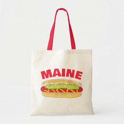 Maine Red Snapper Hotdog Portland ME Food Cookout Tote Bag