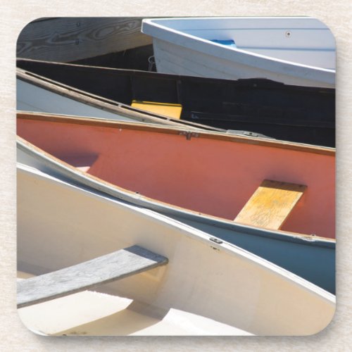 Maine Rockland Colorful boats in Rockland Beverage Coaster