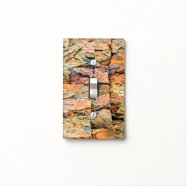 Maine Rocks Stones Nature Light Switch Cover (In Situ)