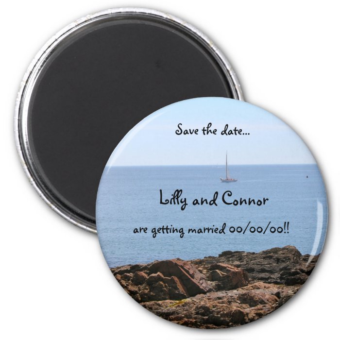 Maine  Sailboat   Beach   Save the date Magnets