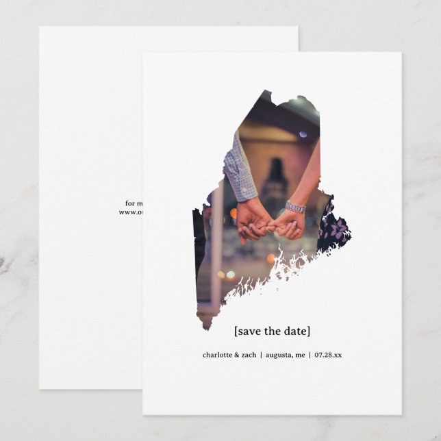 Maine Save the Date Photo Card (Front/Back)
