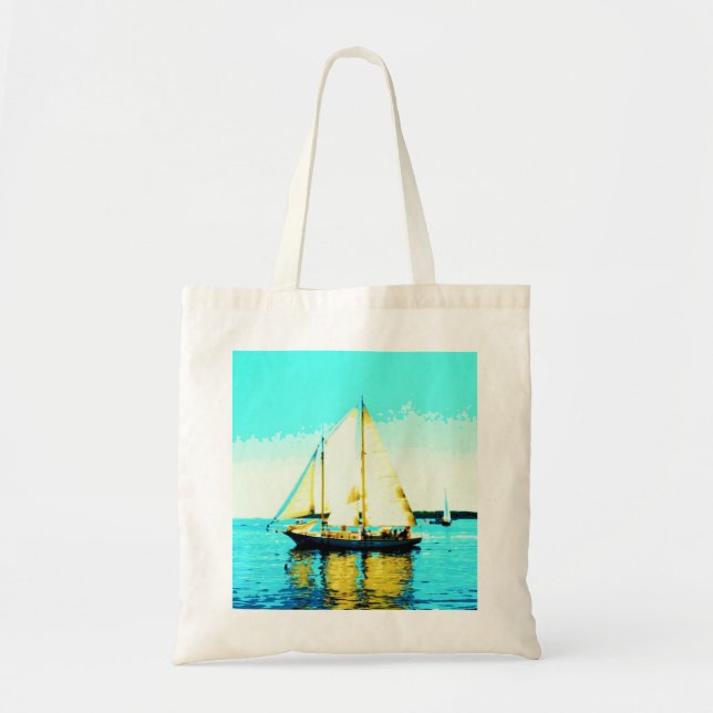 maine schooner tote bag (Front)