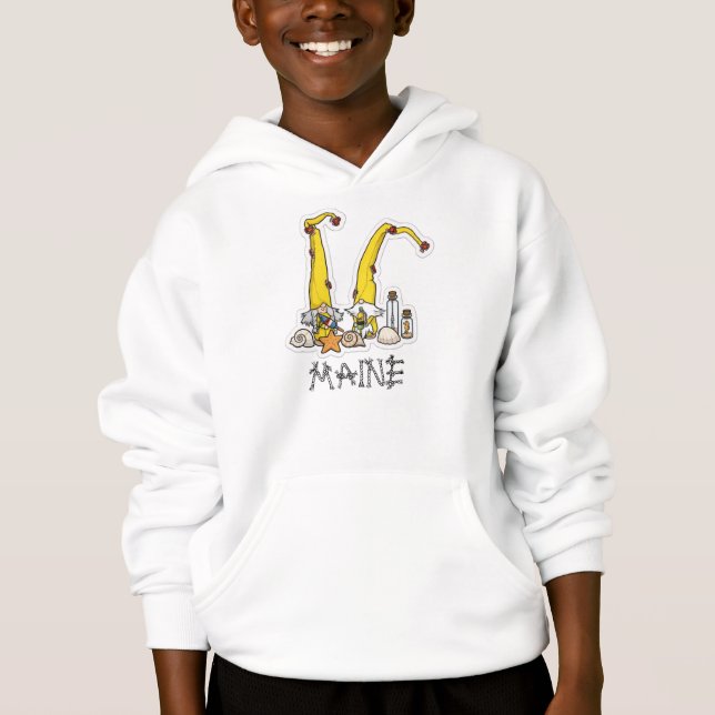 Maine Seashore - Welcome Gnome Hoodie (Front)