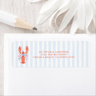 Maine Squeeze Coastal Lobster Bridal Shower Sign Label