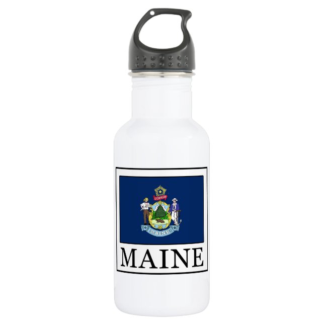 Maine Stainless Steel Water Bottle (Front)