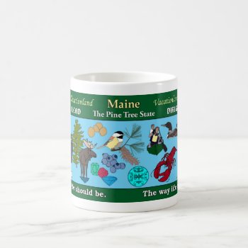 Maine State Commemorative Mug by TravelingMandalas at Zazzle