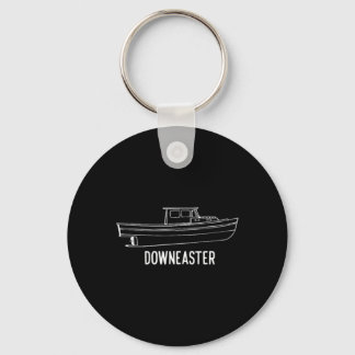 Maine State Downeaster Lobster Fishing Boat T Shir Keychain