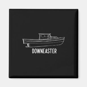 Maine State Downeaster Lobster Fishing Boat T Shir Magnet
