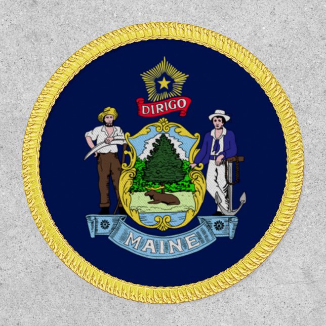 Maine State Flag Circle Patch (Front)