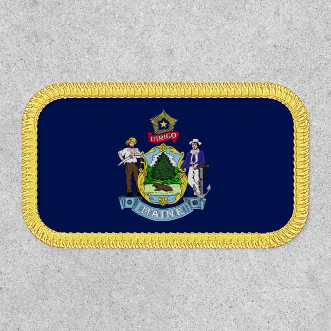 Maine State Flag Small Patch (Front)