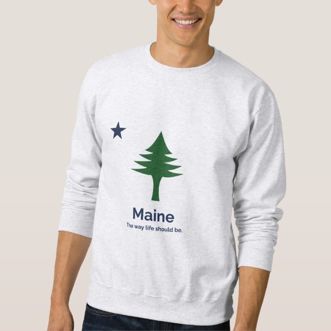 Maine state flag sweatshirt (Front)