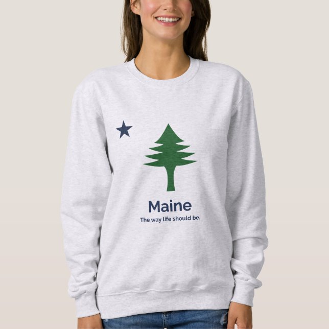 Maine State Flag sweatshirt (Front)