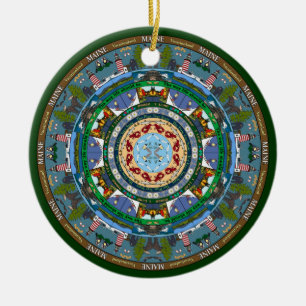 Maine State Mandala Ornament