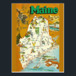Maine State Map Postcard<br><div class="desc">Maine State Map</div>