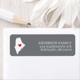 MAINE State Moving Return Address Label