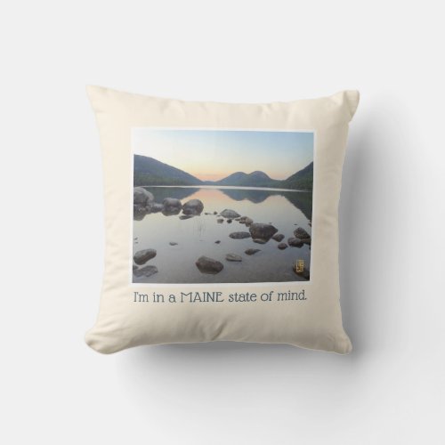 Maine State of Mind Throw Pillow