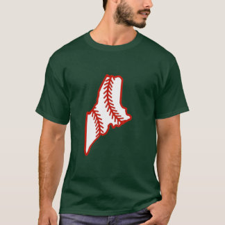Maine State Outline Stitch T-Shirt