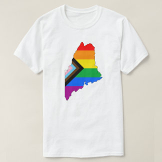 Maine State Pride LGBTQ Progress Pride T-Shirt