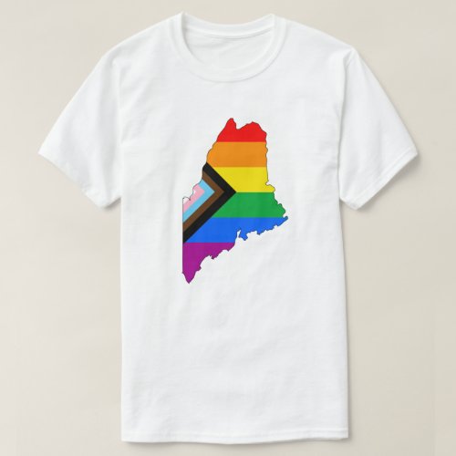 Maine State Pride LGBTQ Progress Pride T_Shirt