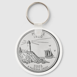 Maine State Quarter Keychain