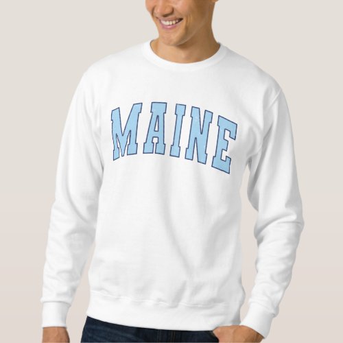 Maine State Vintage College Style Sweatshirt