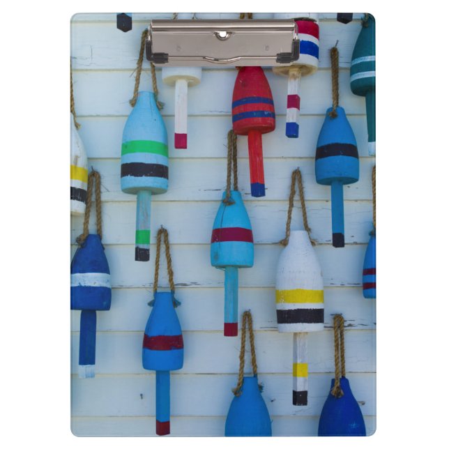 Maine, Stonington, decorative lobster buoys Clipboard (Front)