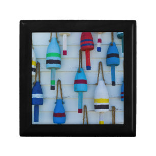 Maine, Stonington, decorative lobster buoys Keepsake Box