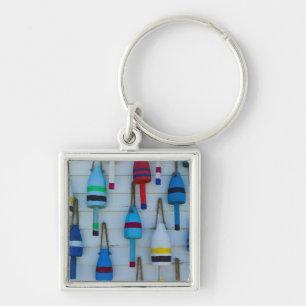 Maine, Stonington, decorative lobster buoys Keychain