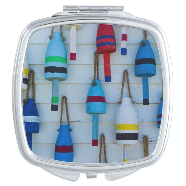 Maine, Stonington, decorative lobster buoys Vanity Mirror (Front)