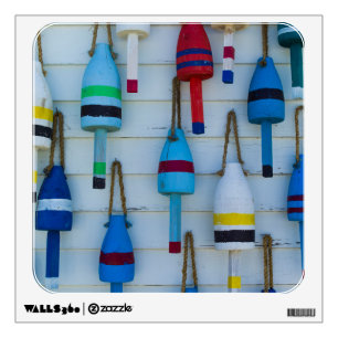 Maine, Stonington, decorative lobster buoys Wall Decal