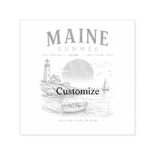 Maine  Summer Fun Thunder_Cove Self-inking Stamp (Design)