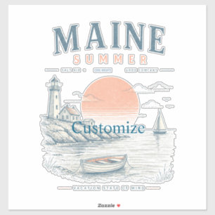 Maine Summer Fun Thunder_Cove Sticker