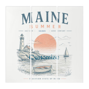 Maine Summer Fun Thunder_Cove Triptych
