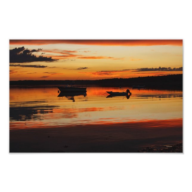Maine Sunset photo Print (Front)